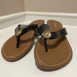 Talbots Sandals, Size 10, Black Patent